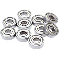 TOOGOO 10pzs Rodamientos de bola Rodamientos de bola de ranura profunda miniatura 608 ZZ 8 x 22 x 7mm Acero de…